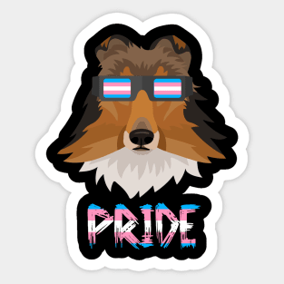 Sheltie Transgender Flag Lgbt Sticker